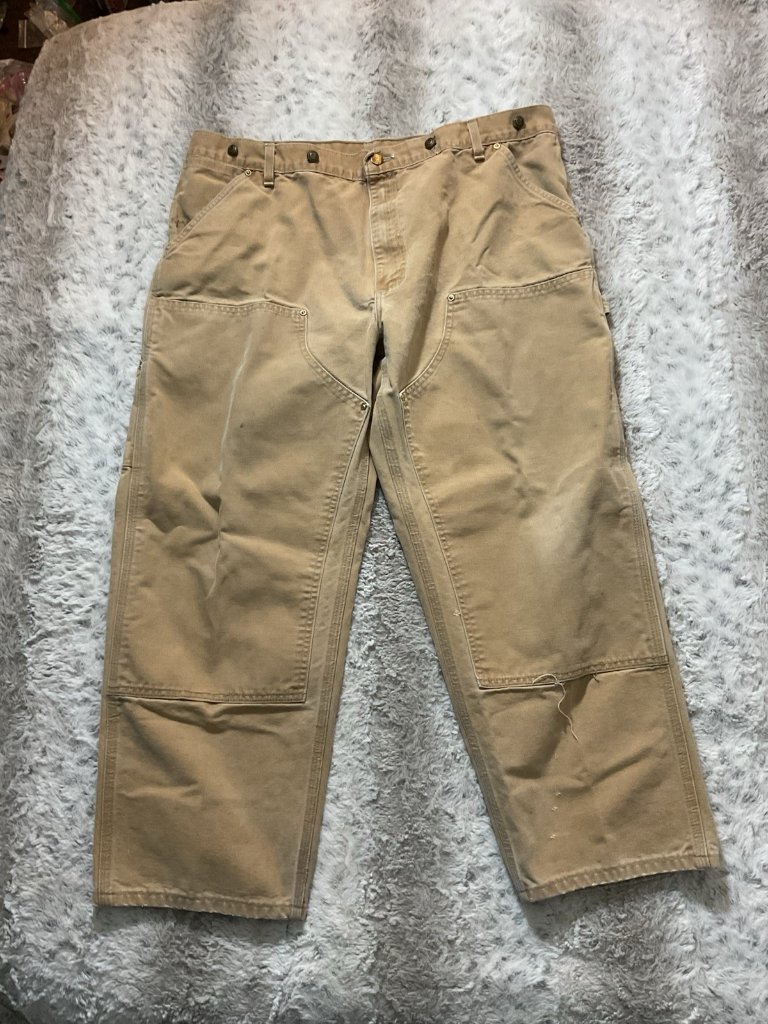 Carhartt Vintage Tan Men’s Double Knees Pants 38 See Measurements — image 8 of 8